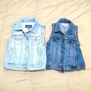 Bundle of Girls Old Navy Sleeveless Denim Vests